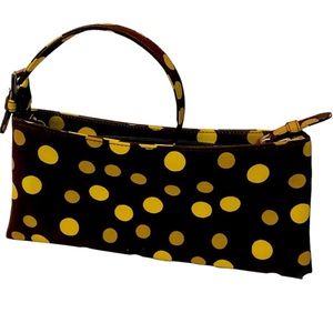 BROWN POLKA DOT HAND BAG